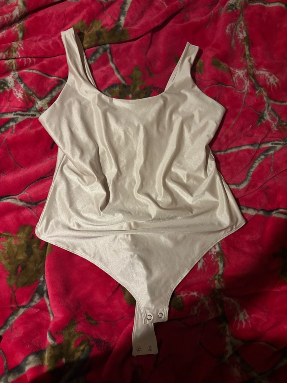 wild fable Cream Satin Scoop Bodysuit